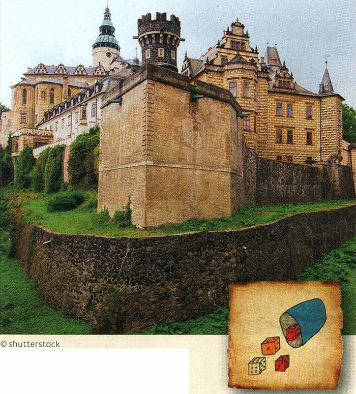 hrad Frýdlant - kostky s čertem