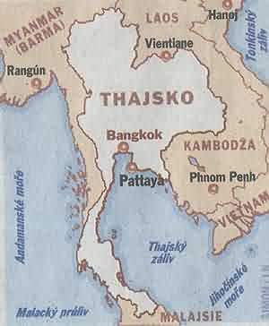 Thajsko - mapa