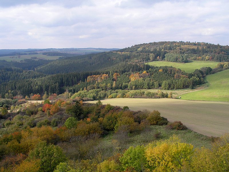 Zřícenina Krasíkov - Kokašice rozhled do okolí