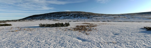 první sníh pod Luční Horou