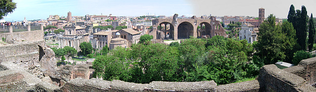 centrum z pahorku Palatino