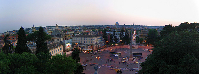 podvečerní Řím z Pincia
