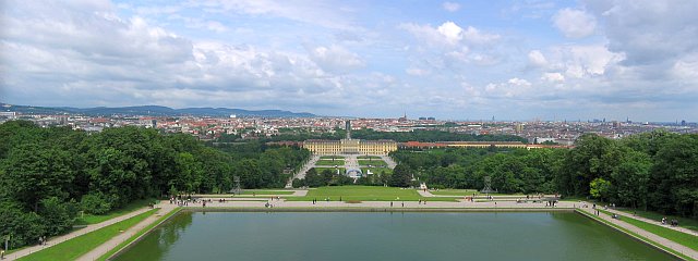 zahrady, Schoenbrunn a Vídeň