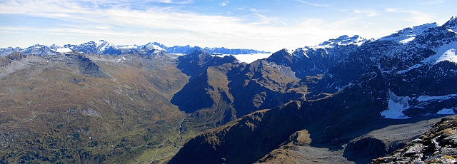 Schareck - pohled do údolí